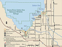Map of the Sonny Bono Salton Sea National Wildlife Refuge